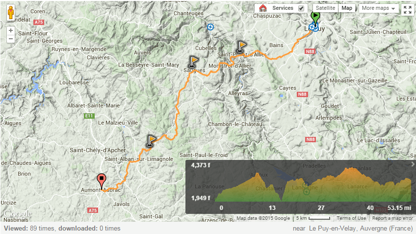 Via Podiensis from le Puy en Velay to Aumont Aubrac