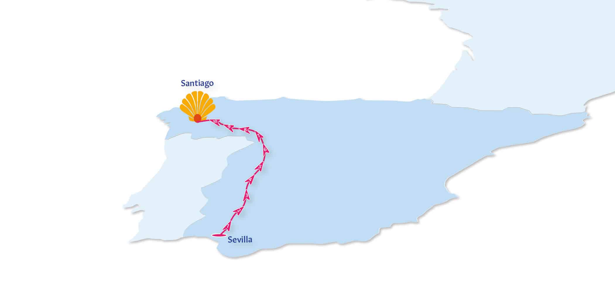 A map of the Via Le Plata Route